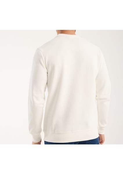 Bisiklet Yaka Beyaz Regular Fit Uzun Kol Paris Arma fırsatları