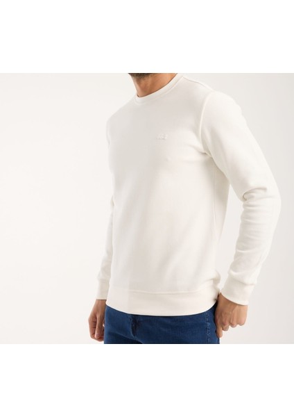 Bisiklet Yaka Beyaz Regular Fit Uzun Kol Paris Arma indirimleri