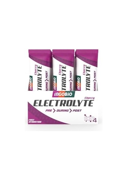 Ingobio Electrolyte Cherry - Elektrolit Sporcu Içeceği Vişne Aromalı - 15 Adet