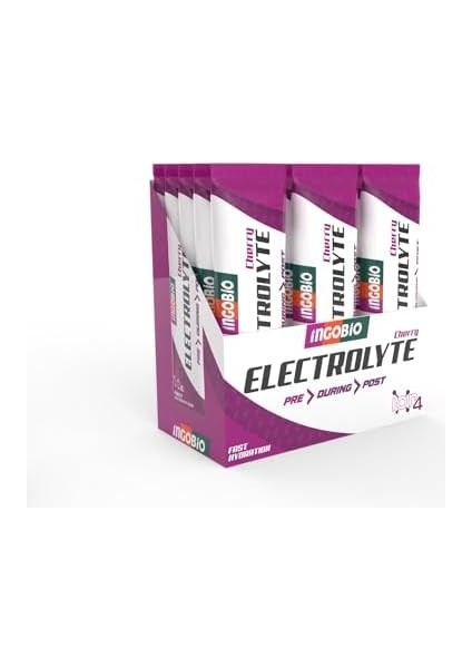 Ingobio Electrolyte Cherry - Elektrolit Sporcu Içeceği Vişne Aromalı - 15 Adet modelleri