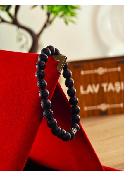 Doğaltaş Bileklik Akik Taşı, Hematit Taşı, Lav Taşı, Şifa Kaynağı Doğaltaş Bileklik