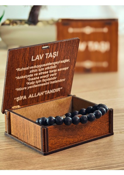 Doğaltaş Bileklik Akik Taşı, Hematit Taşı, Lav Taşı, Şifa Kaynağı Doğaltaş Bileklik