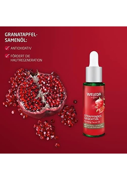 Weleda Yüz Bakımı Dolgunlaştırıcı Yağ, 1 Sıvı Ons, Nar Özü ve Aloe Veralı Bitki Zengin Nemlendirici