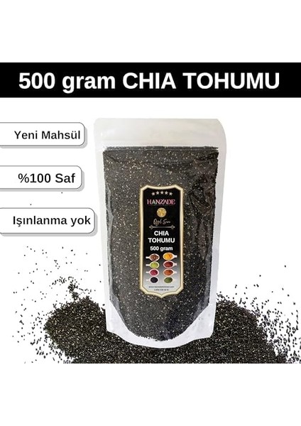 Hanzade Bitkisel Chia Tohumu 500 gr Çiya Seed Yeni Mahsül Katkısız modelleri