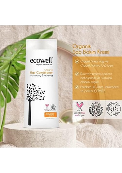 Ecowell Organik Saç Bakım Kremi 300 ml (1 x 300 Ml)