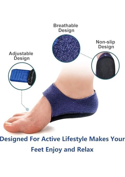 Bolivia's Topuk Koruyucu, Premium Ayarlanabilir Tasarım, Topuk Dikeni ve Çatlak Topuklar Için, Rahat ve Esnek Malzeme, Günlük Kullanım Için Uygun, Siyah Renk Seçeneği modelleri