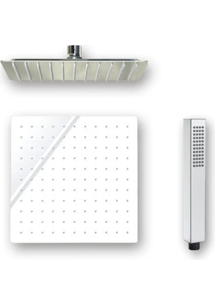 | Valtemo Full Krom Tepe Duş Seti - Kare Dikdörtgen Tasarım - Modern Görünüm fırsatları