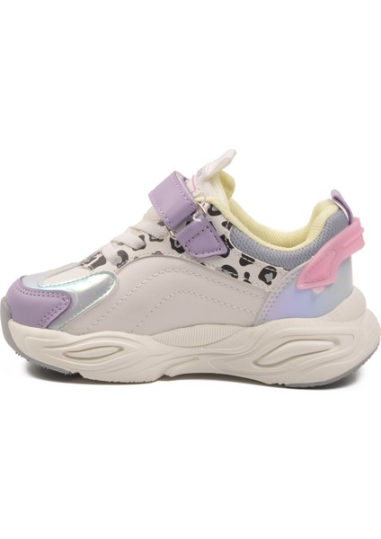 Lila Leopar Desenli Cırtlı Hafifi Kız Çocuk Spor Ayakkabı Toti Cilt F fiyatları