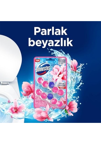 Domestos Wc Blok 5'li Güç Tuvalet Bloğu Manolya Ferahlığı Maksimum Hijyen 100 G fiyatları