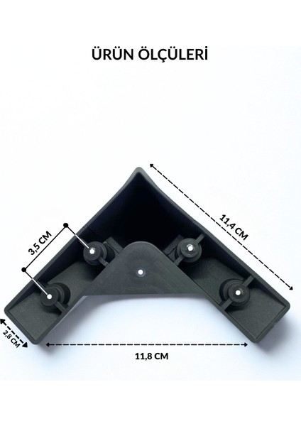 Kanepe Mobilya Koltuk Tv Ünitesi Ayağı 12 Cm Siyah Plastik Yükseltici Ayak Ayakları - SİYAH - 8Lİ modelleri