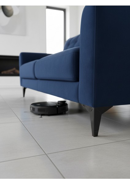 Kanepe Mobilya Koltuk Tv Ünitesi Ayağı 12 Cm Siyah Plastik Yükseltici Ayak Ayakları - SİYAH - 8Lİ