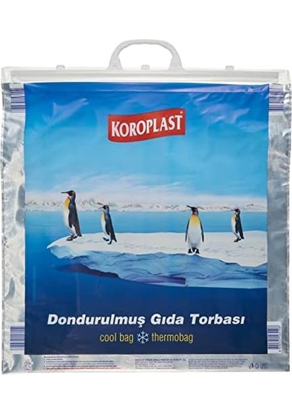 Koroplast Dondurulmuş Gıda Torbası 50X52 Cm, Üç Katlı Isı Yalıtımlı Saplı Saklama Torbası, Bpa Içermez, Uzun Mesafe Taşıma Kolaylığı, Dondurulmuş Gıda Saklama Poşeti, Koku Hapsi, Isı Yalıtımlı Çanta