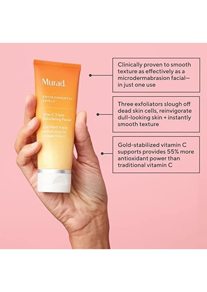 Murad Vita-C Triple Exfoliating Facial-Altın-C Vitamini Içeren Cilt Yenileyici Profesyonel Ev Peelingi