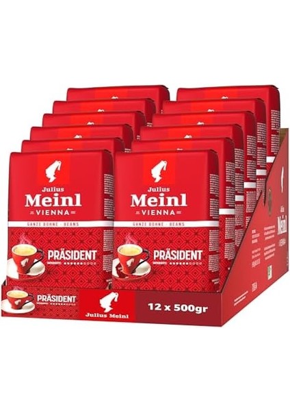 Julius Meinl President Çekirdek Kahve, 500 G x 12 Adet