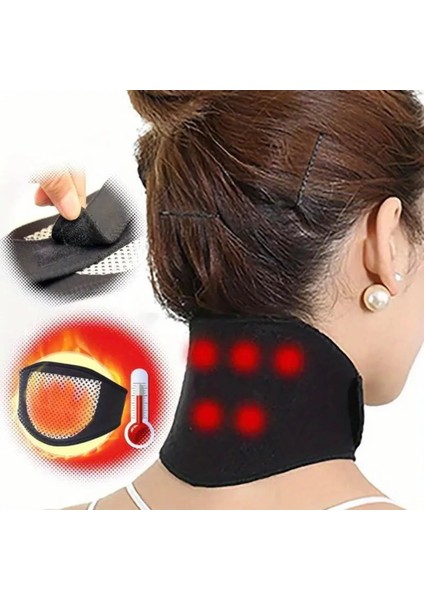 Termal Manyetik Boyun Isıtıcı Bandı, Siyah, Isı Terapisi fiyatları