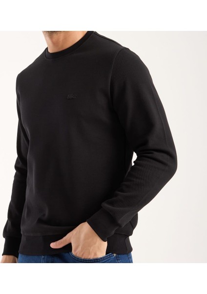 Basıc Siyah Bisiklet Yaka Regular Fit Paris Arma