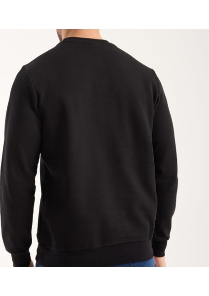 Basıc Siyah Bisiklet Yaka Regular Fit Paris Arma indirimleri