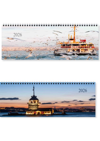 2 Adet Masa Takvimi 2026 13*33