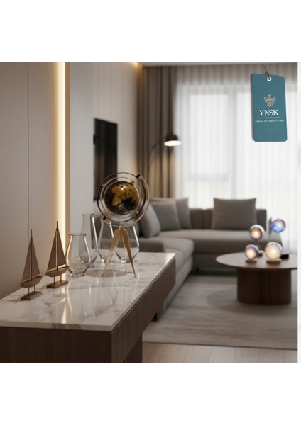 Dekoratif Metal Tripod Ayaklı Dünya Küresi | 32 x 18 cm – Döner Çerçeveli Lüks Masa Üstü Aksesuar fiyatları