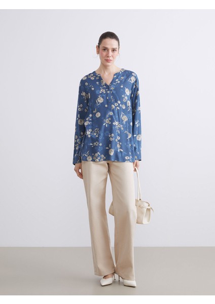 Yeni Sezon Kaçık Yaka Çiçekli Bluz fiyatları