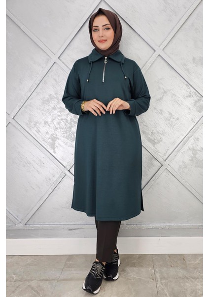 Kadın Fermuarlı Bağcıklı Tesettür Tunik fiyatları