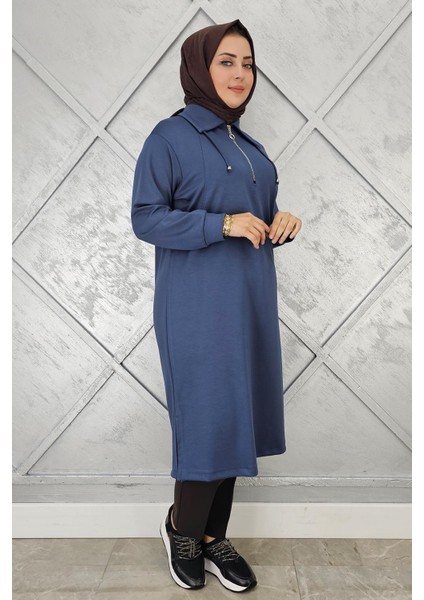 Kadın Fermuarlı Bağcıklı Tesettür Tunik fiyatları
