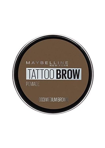 Maybelline New York Tattoo Brow Kaş Pomadı, 03 Medium Brown (Orta Ton) (3.5 Ml) fiyatları