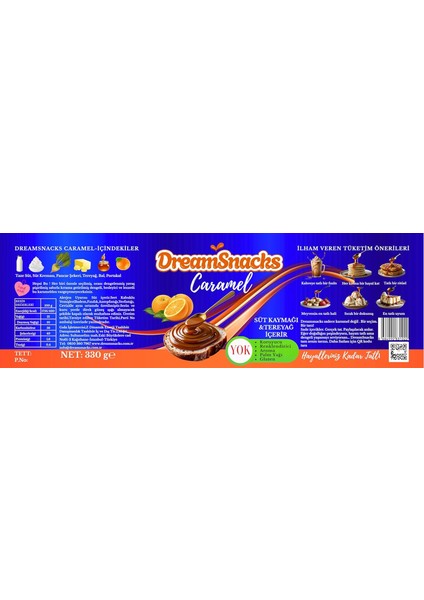 Dreamsnacks Premium Portakallı KARAMEL,330 G Cam Kavanoz,katkısız,doğal Taze Süt Ürünleri ile Hazırlanmış,glutensiz,ekmek Üzeri&waffle& Krep&dondurma&tüm Tatlılar fiyatları