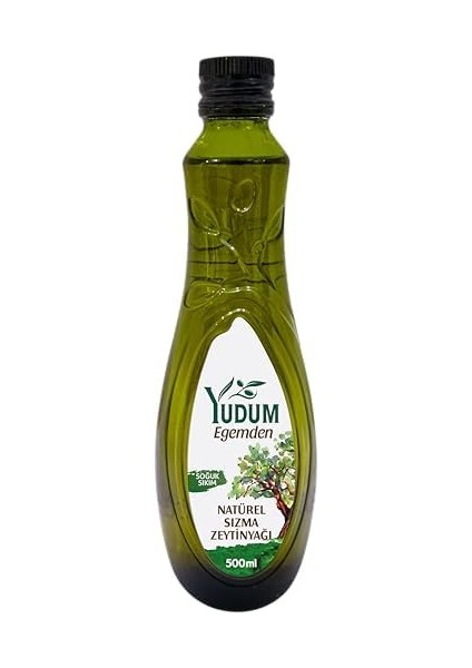 Yudum Egemden Soğuk Sıkım Zeytinyağı, Cam, 500 ml