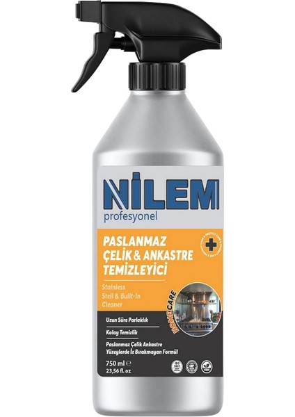 Nilem Profesyonel Paslanmaz Çelik ve Ankastre Temizleyici 750 ml