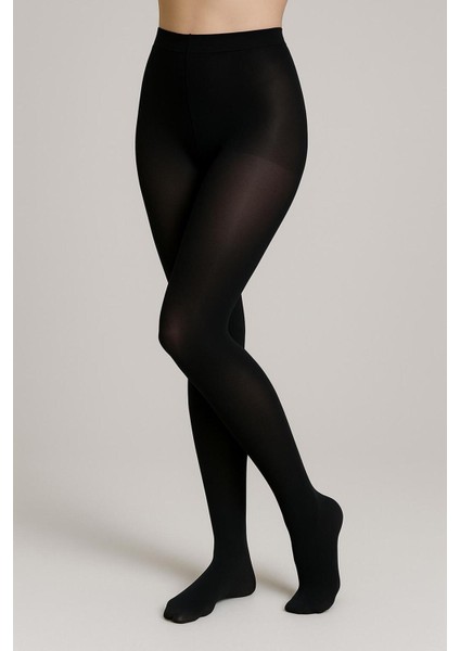 Kadın Orta Kalın Mevsimlik 40 Den Opak Mat Siyah Külotlu Çorap