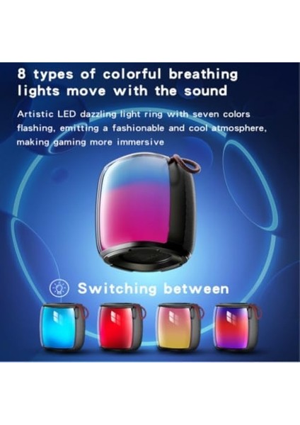 10W Dahili Hoparlörlü 2500 Mah Bataryalı Bt 5.3 Rgb Kablosuz Mini Hoparlör fiyatları