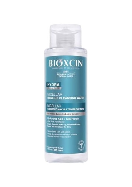 Bioxcin Hydra Micellar Makyaj Temizleme Suyu – Hyalüronik Asitli, Ipek Proteinli, Hassas Ciltler Için, Yağsız ve Durulama Gerektirmez, 500 ml modelleri