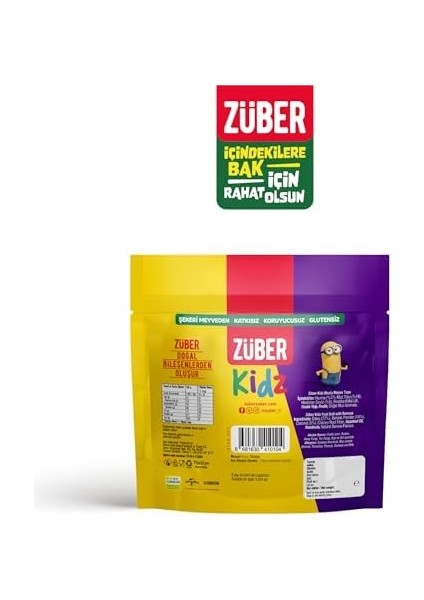 Züber Kidz Muzlu Meyve Topu 42G x 12 Adet modelleri