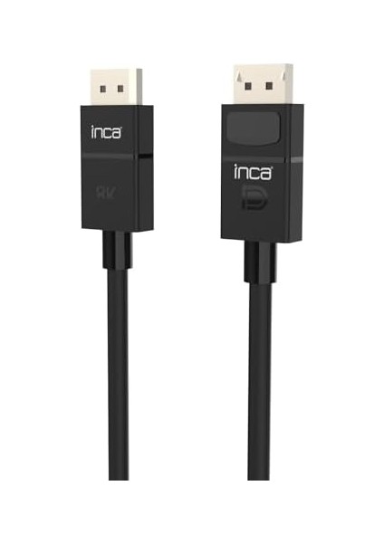 Inca Idpd-30 Displayport To Displayport 8k (7680 x 4320) @60 Hz Kablo 2m - Siyah, Tüm Displayport Cihazlarla Uyumlu, Yüksek Yenileme Hızı,net ve Pürüzsüz Görüntü fiyatları