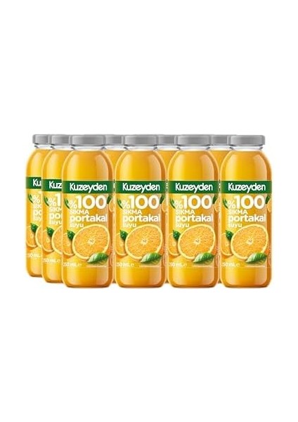 KUZEYDEN%100 Sıkma Portakal Suyu 12X250ML