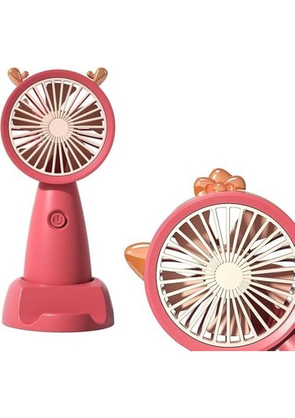 Şarjlı Mini Fan Taşınabilir Mini El Fanı Askılı Güçlü Taşınabilir ve Fan Masaüstü 24903 Asorti Renk modelleri