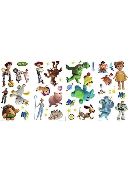 RMK4008SCS Toy 4 Soy ve Yapıştır Duvar Çıkartması, Yeşil, Mavi, Sarı modelleri