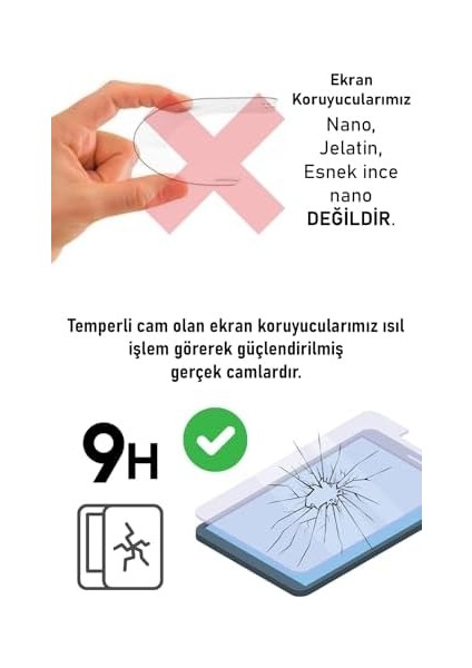 Nomker Galaxy Tab A7 Lite SM-T220 Uyumlu 8.7 Inç Temperli Ekran Koruyucu Kırılmaz Cam Glass T220 T225 T227 modelleri
