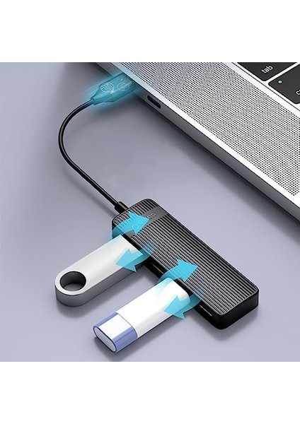4 Port USB 2.0 Ultra Slim Çoklayıcı Hub, Siyah, FL02 modelleri