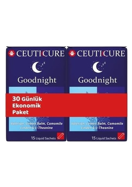 Ceuticure Goodnight 15 Likit Saşe 2'li Paket fiyatları