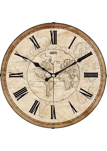 36 cm Dekoratif Gerçek Cam Sessiz Mekanizma Duvar Saati