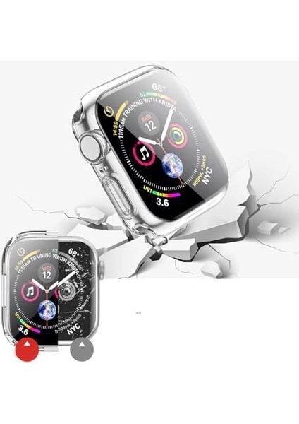 ile Uyumlu Series 10 Şeffaf Kılıf Ekranı Tam Kapatan Silikon Yapılı Ekran Koruma ile Uyumlu Series 10 Ekran Koruyucu Şeffaf (46MM) fiyatları