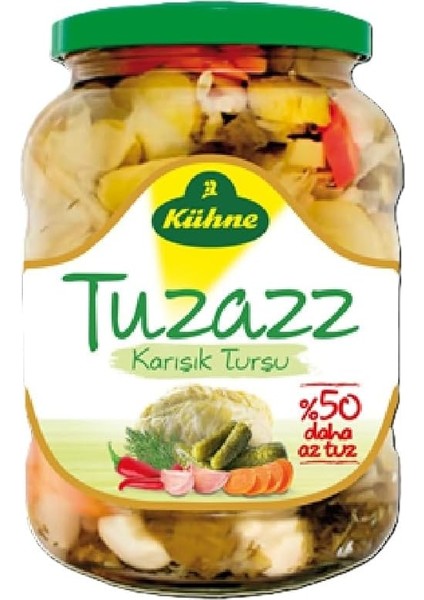 Kühne Türk Tipi Tuzsuz Turşu Karışık Cam Kavanoz 670 gr