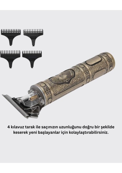 4 Kılavuz Taraklı Profesyonel Saç ve Sakal Kesme Makinesi - CHT9135-2317 modelleri