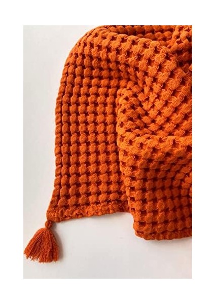 Pamuk Bebek Kalın Pike Örtüsü - Turuncu - 90X120 cm fiyatları