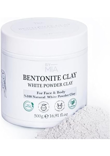 By Mıa Yüz ve Vücut Bentonit KILI%100 Natural Doğal Beyaz Toz Kil 500 gr fiyatları