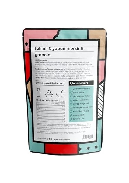 Saf Tahinli Yaban Mersinli Granola 45 gr