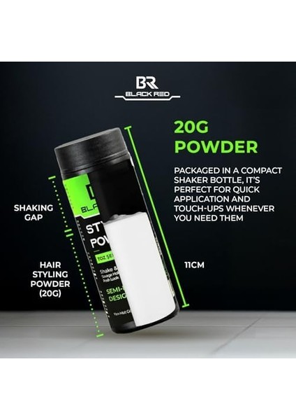Black & Red Saç Şekillendirici Toz Wax Hacimli ve Yarı Mat Görünüm - Semi Matte Toz Wax - 20G fiyatları