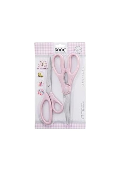 Premium Serisi Ergonomik Saplı Çelik Gıdaya Temasa Uygun 2'li Mutfak, Pembe fiyatları